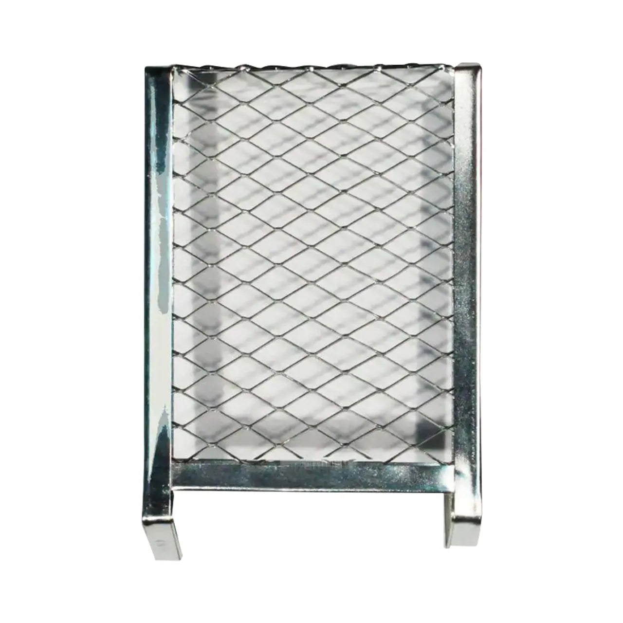 The Go Build 1 Gal. Metal Bucket Grid features a rust-resistant, diamond-patterned rectangular wire mesh with a solid metal frame, shown from above against a white background.